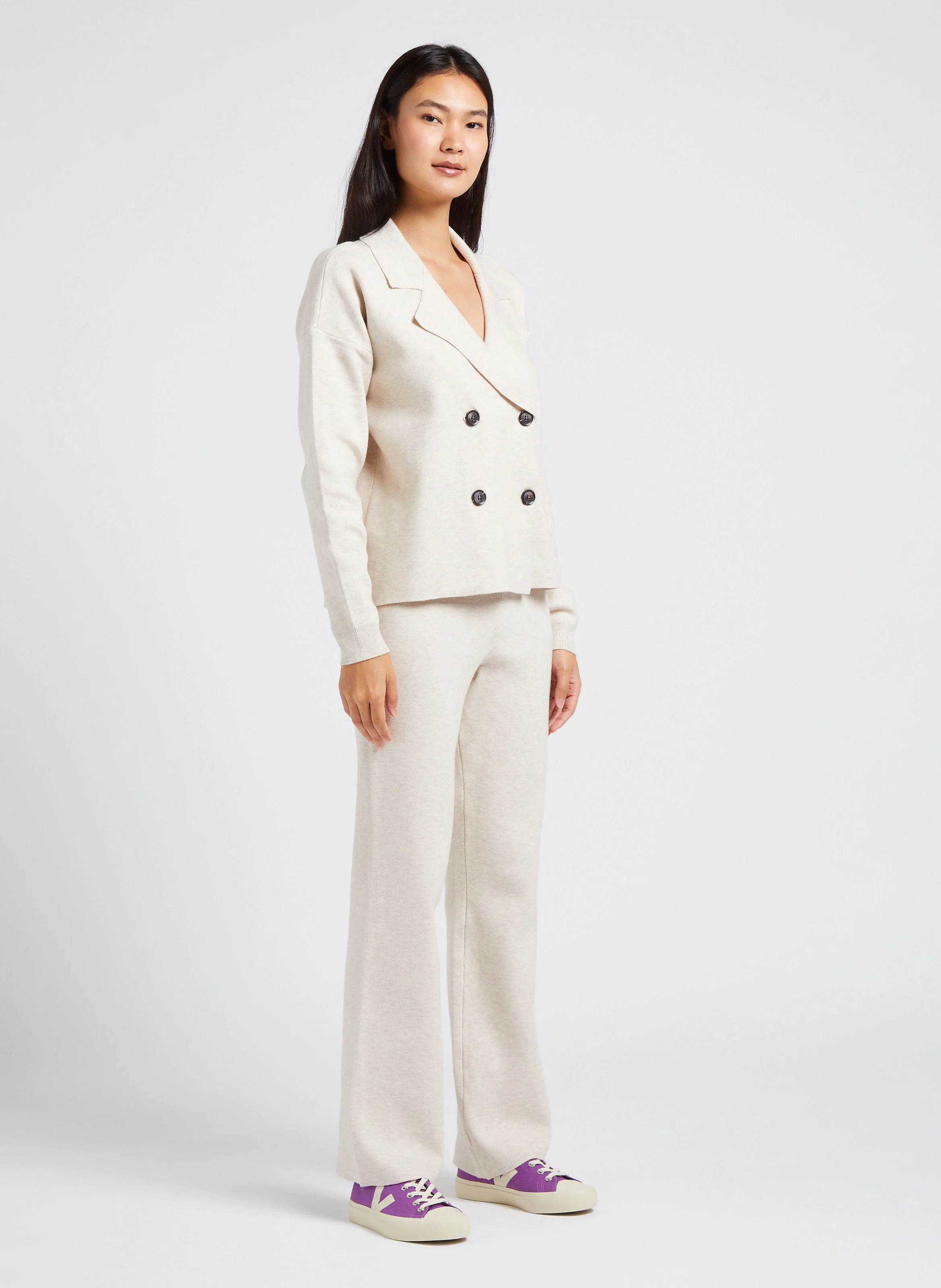 OLINJA - Gilet col tailleur | Beige