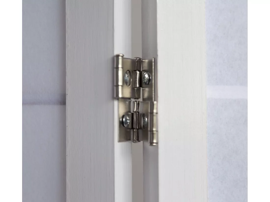Paravent 3 panneaux japonais bois blanche 132 x 2.2 x 175 cm PAR06016