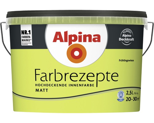 Alpina muurverf kleur recepten Lenteweide 2,5 l