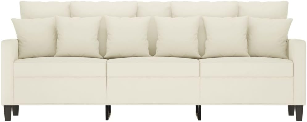 3-Sitzer-Sofa Creme 180 cm Samt