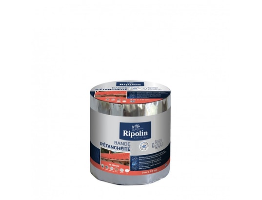 RIPOLIN - Recharge pistolet à colle Bande d'étanchéité adhésive , 3 m x 10 cm, aluminium