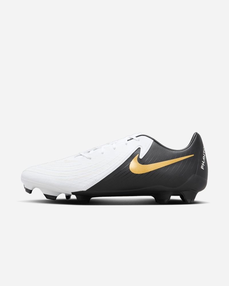 Chaussures de football Nike Phantom GX Academy FG/MG Blanc & Noir pour homme