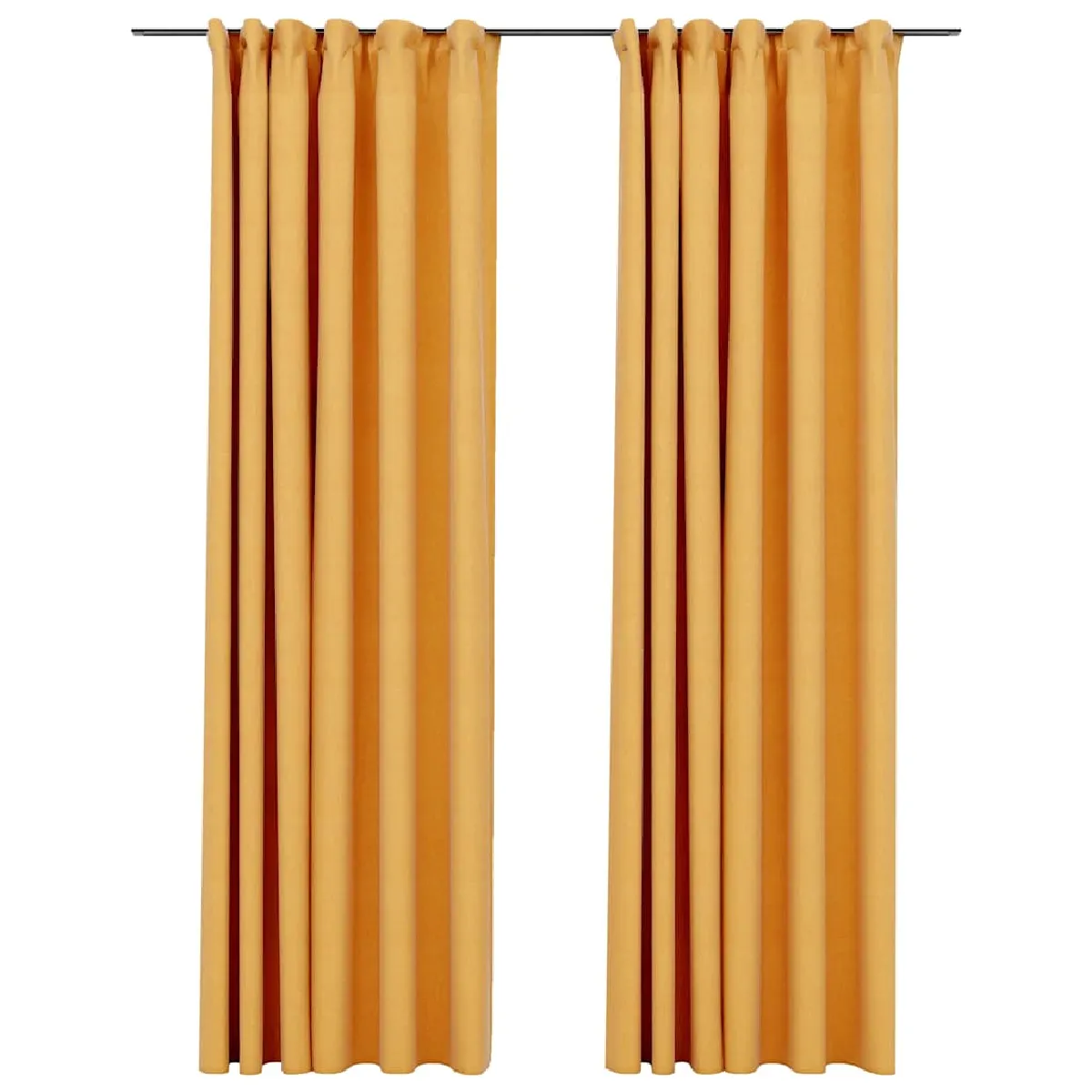 vidaXL Rideaux Occultants Lin Jaune - 140 x 225 cm