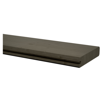 Afdekprofielplank grenenhout antraciet ca. 180 x 14,5 x 2,8 cm