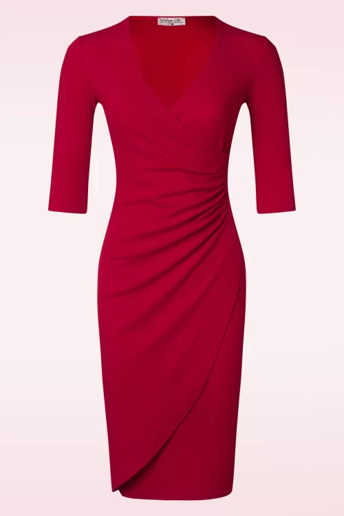 Vintage Chic for Topvintage Janice koker jurk in rood