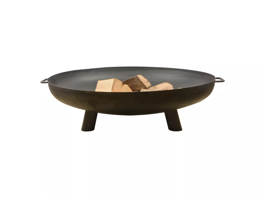 Brasero en métal - Coupe ronde - D 100 cm x H 30 cm - Noir