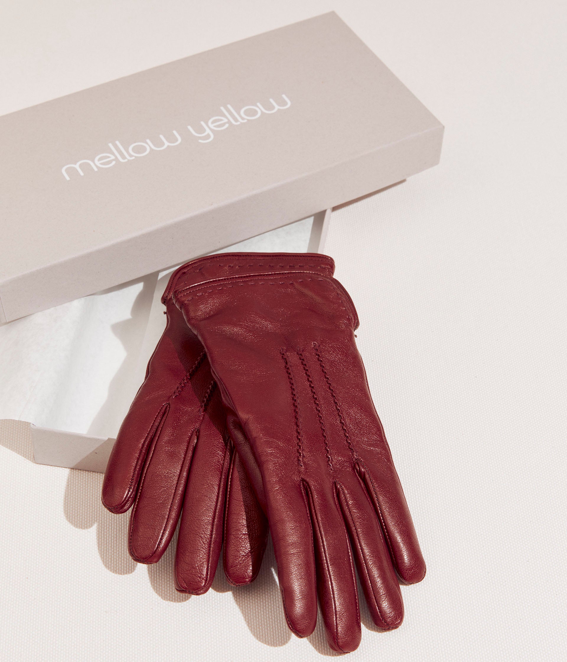 Gants en cuir rouges Robin