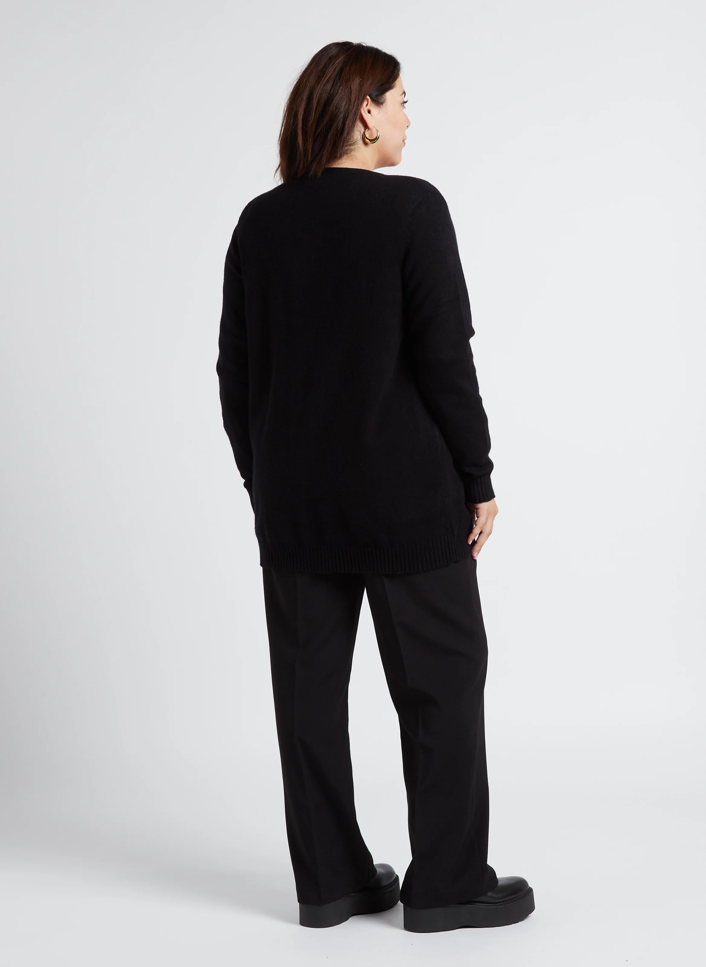 Pantalon droit stretch | Noir