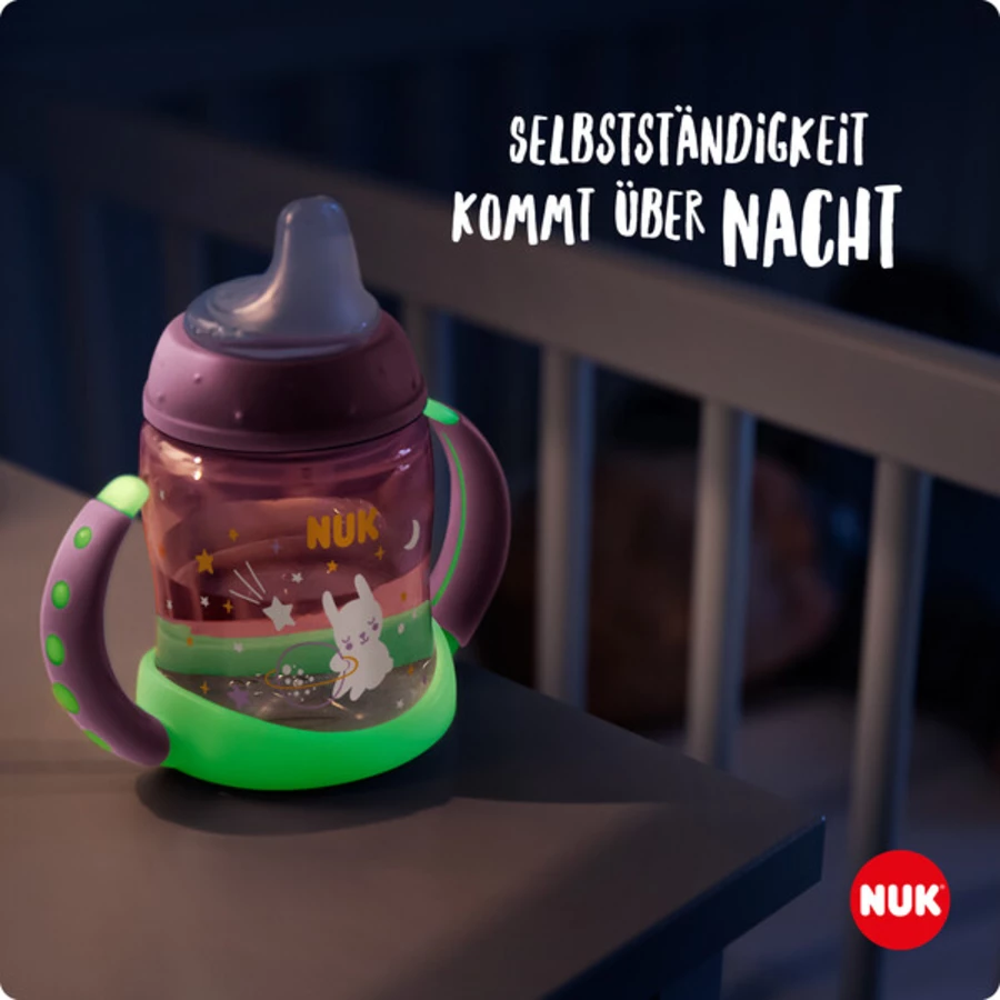 NUK Trinklernflasche First Choice Night, blau 150ml