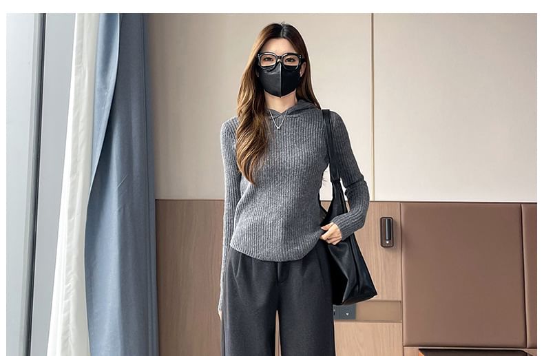 Dovitade - High Waist Plain Wide Leg Sweatpants (Diverse Designs)