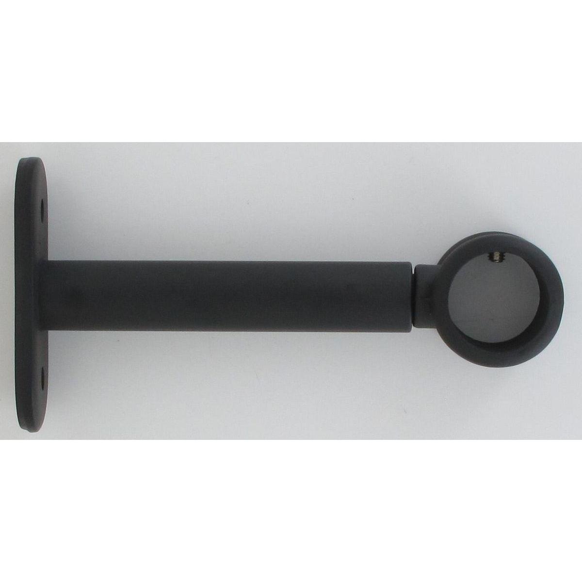 SUPPORT SIMPLE D20 90 MM X2 NOIR MAT