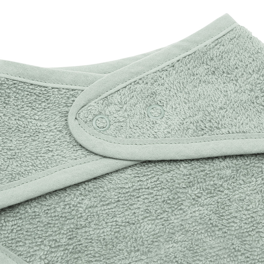 Lot de 2 bavoirs bandanas en éponge ash green