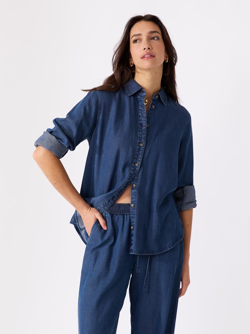 Aida skjorte Dark Denim
