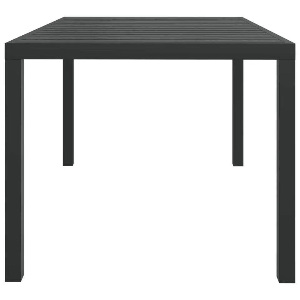 vidaXL - Tuintafel - Zwart - WPC - 150 x 90 x 74 cm