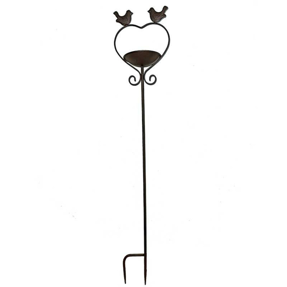Tuteur oiseaux à planter avec mangeoire 19x100cm