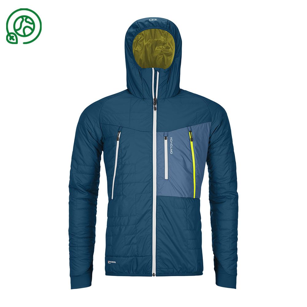 Ortovox SWISSWOOL PIZ BOÈ - Veste ski Homme petrol blue