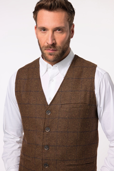 JP 1880 Weste, Karo, Strickrücken, bis 7 XL