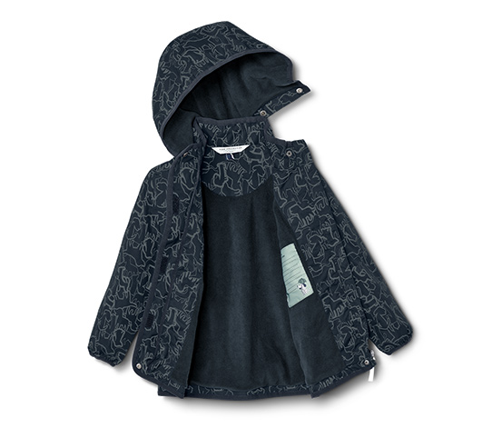 Kinder-Thermo-Regenjacke mit reflektierenden Elementen