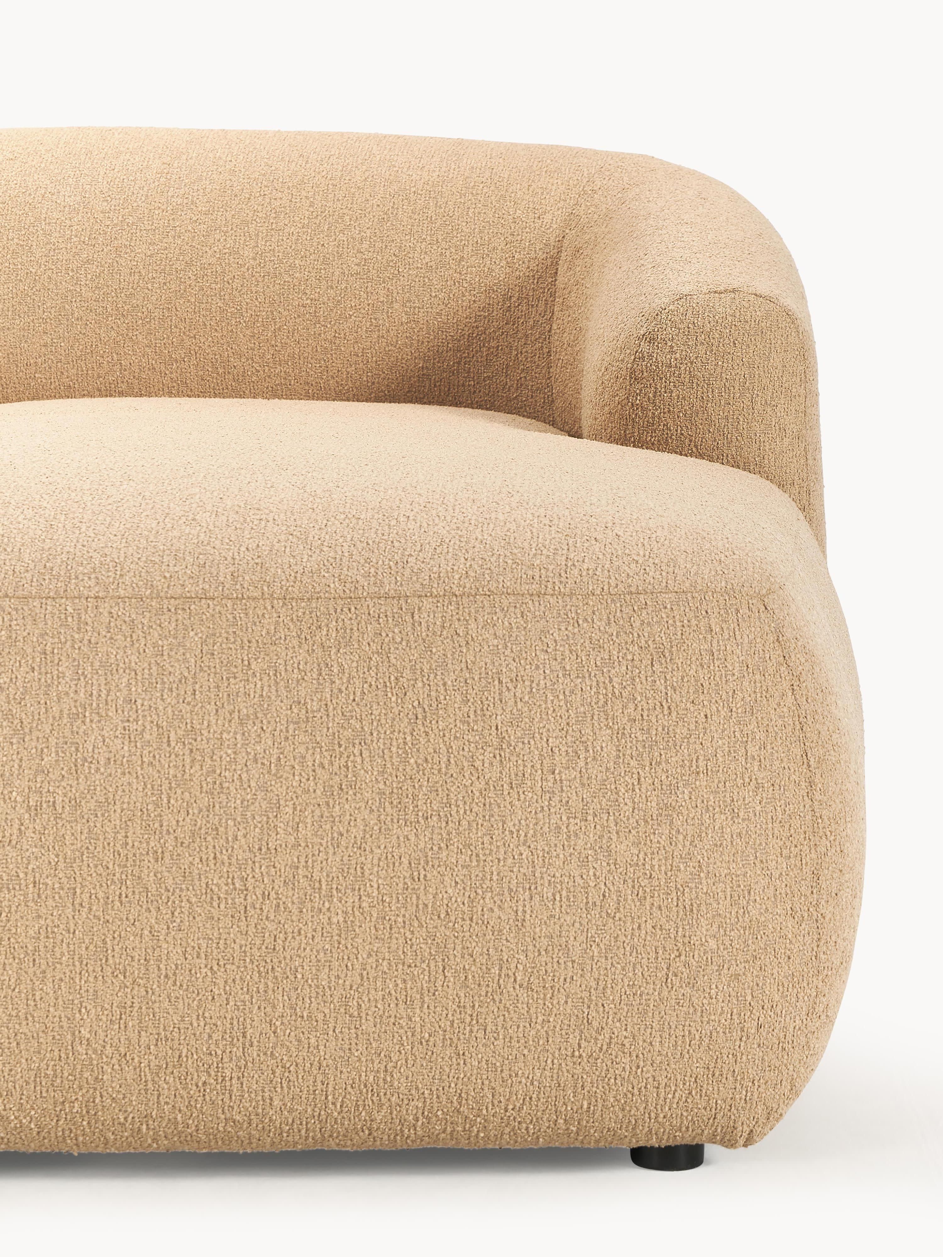 Chaise longue hoekmodule Sofia uit bouclé