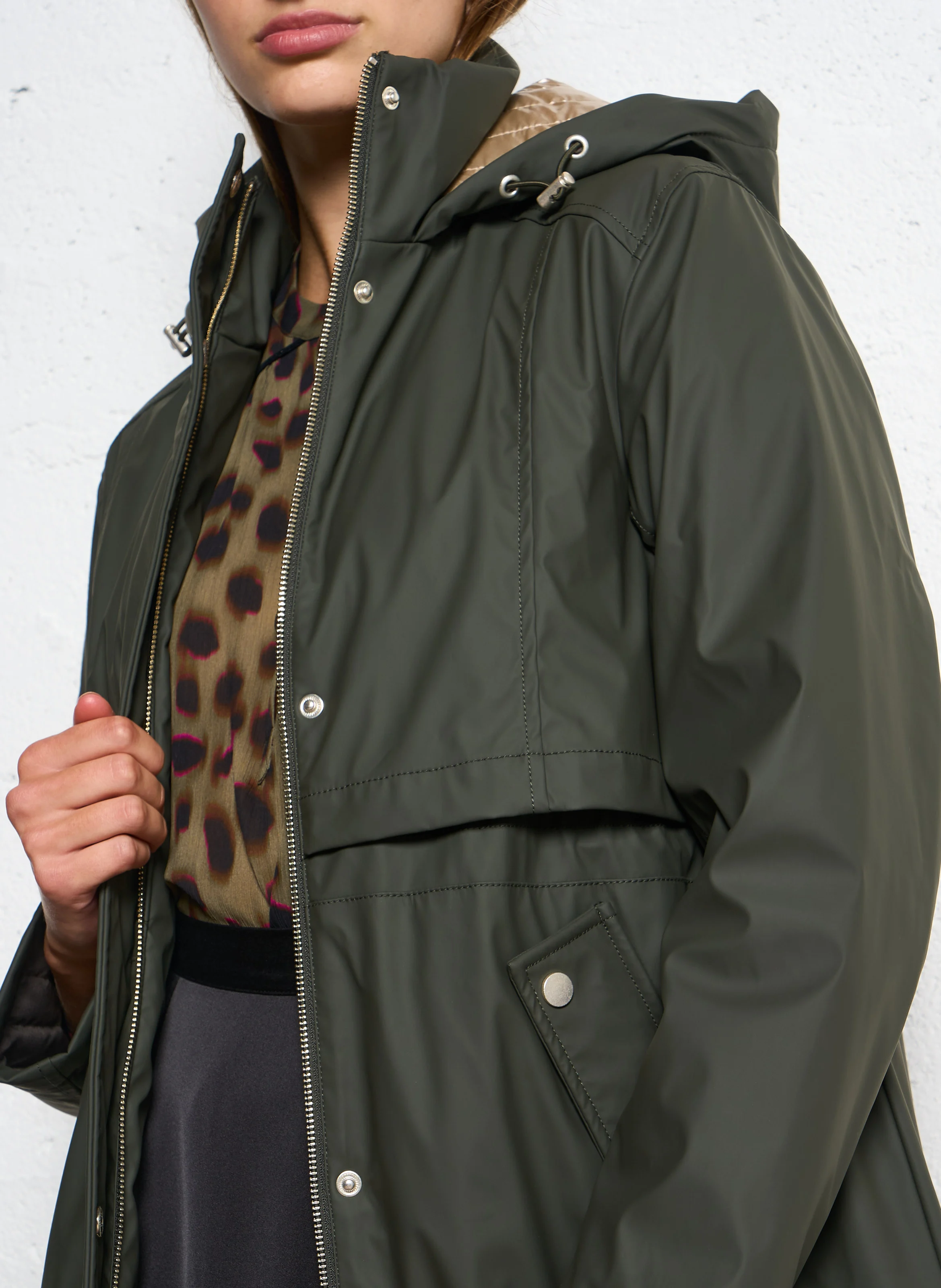 DUFFY - Parka en gomme déperlante | Kaki