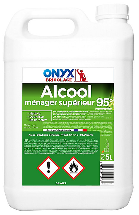 Alcool ménager supérieur 95° Onyx 5 L