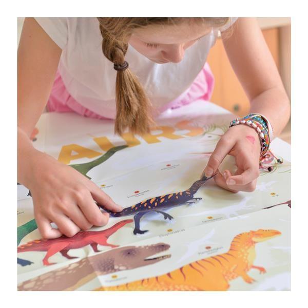 POPPIK Sticker Lernposter Dinosaurier