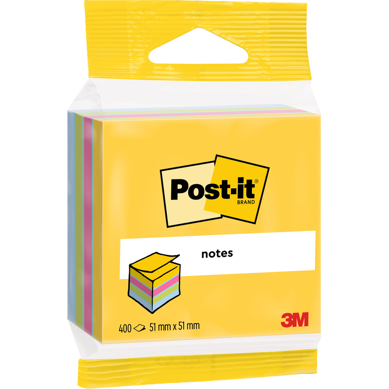 Post-it Haftnotizen Mini Würfel, 51 x 51 mm, 4 x 100 Blatt
