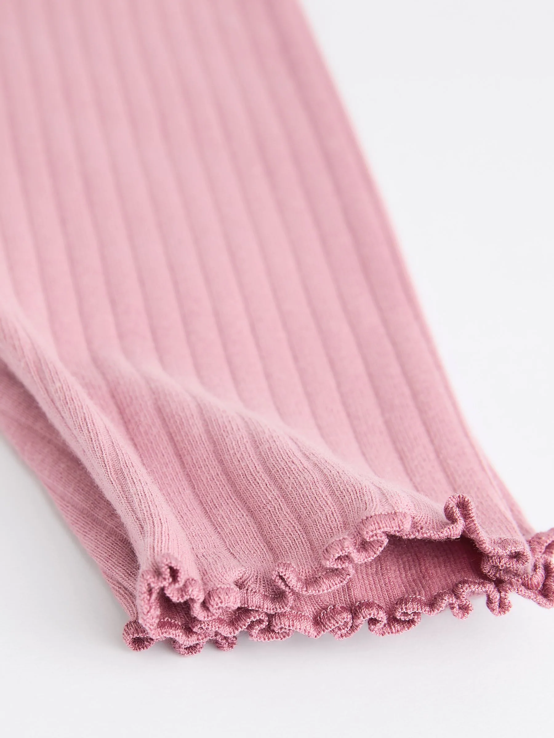 Roze geribbeld - Verpakking van 4 babyleggings (0 mnd -2 jr)