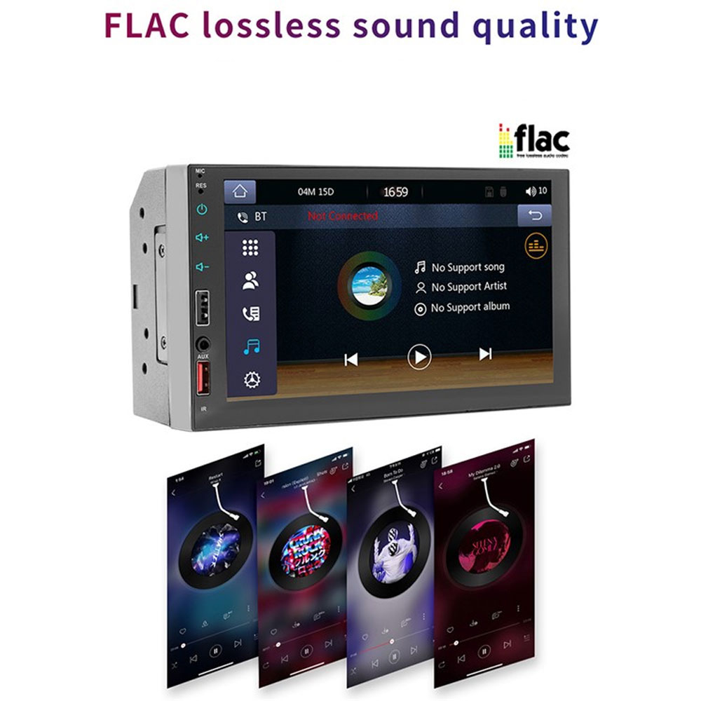 (178x100mm) Digitales Auto Radio FM Bluetooth MP5 Player mit 7