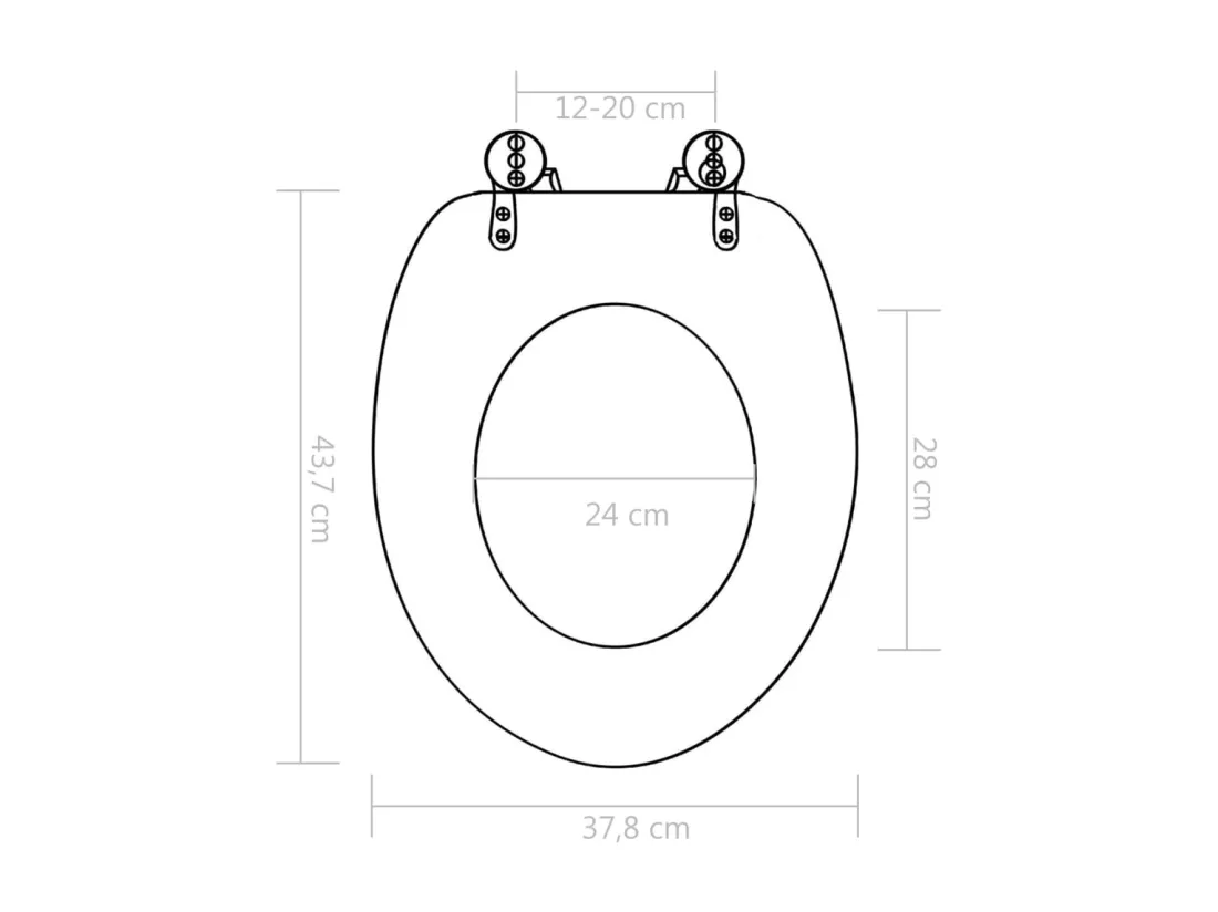 Siège WC MDF couvercle effet bois 43.7 x 37.8 x 5 cm 02_0002899
