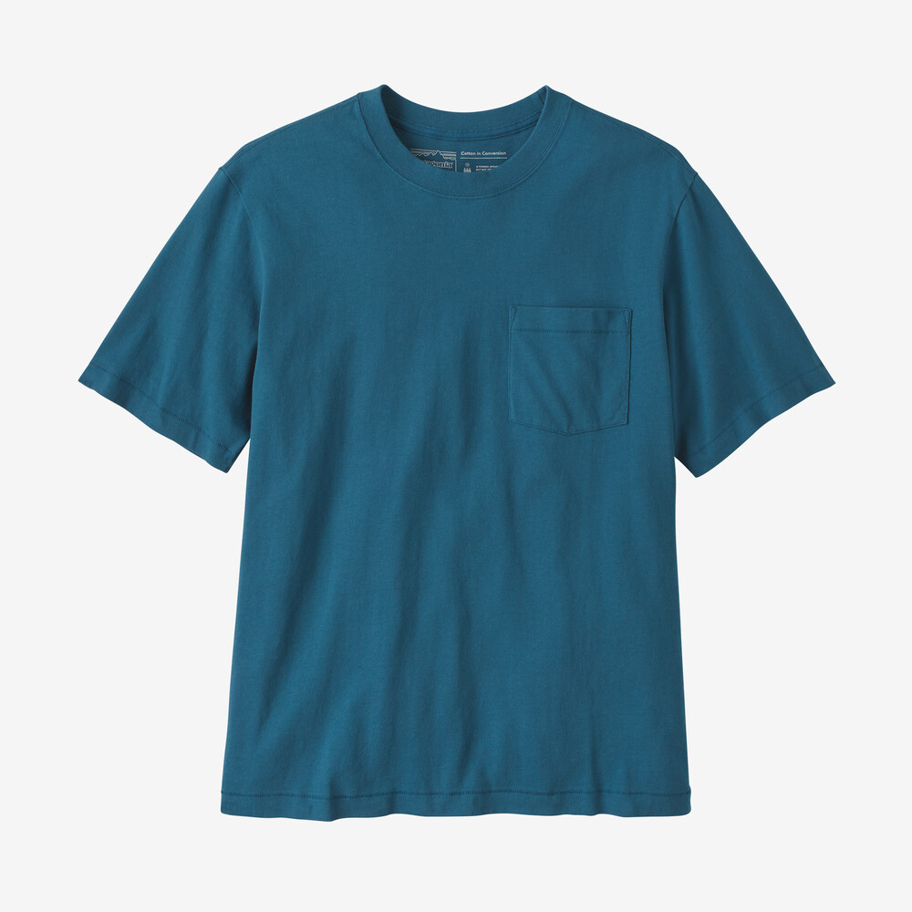 Herren-Baumwoll-T-Shirt mit Brusttasche, mittelschwer, in der Farbe Conversion.