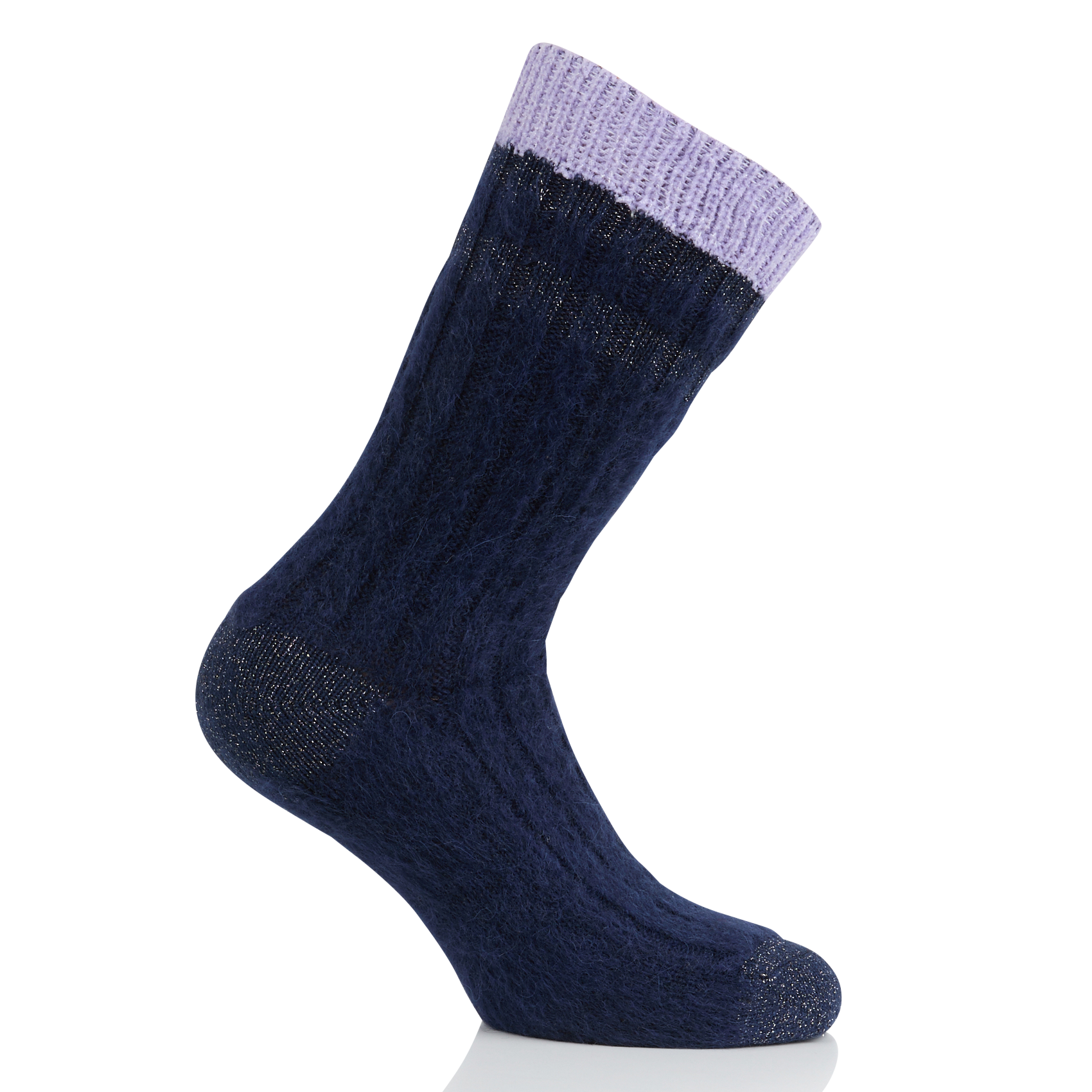JOSHI - Chaussettes à côtes larges | Bleu