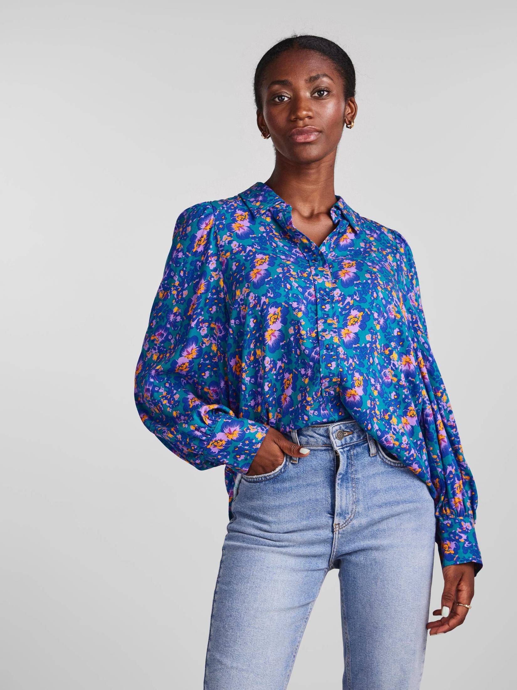 YAS| Damen Bluse YASORCHI LS SHIRT Langarm