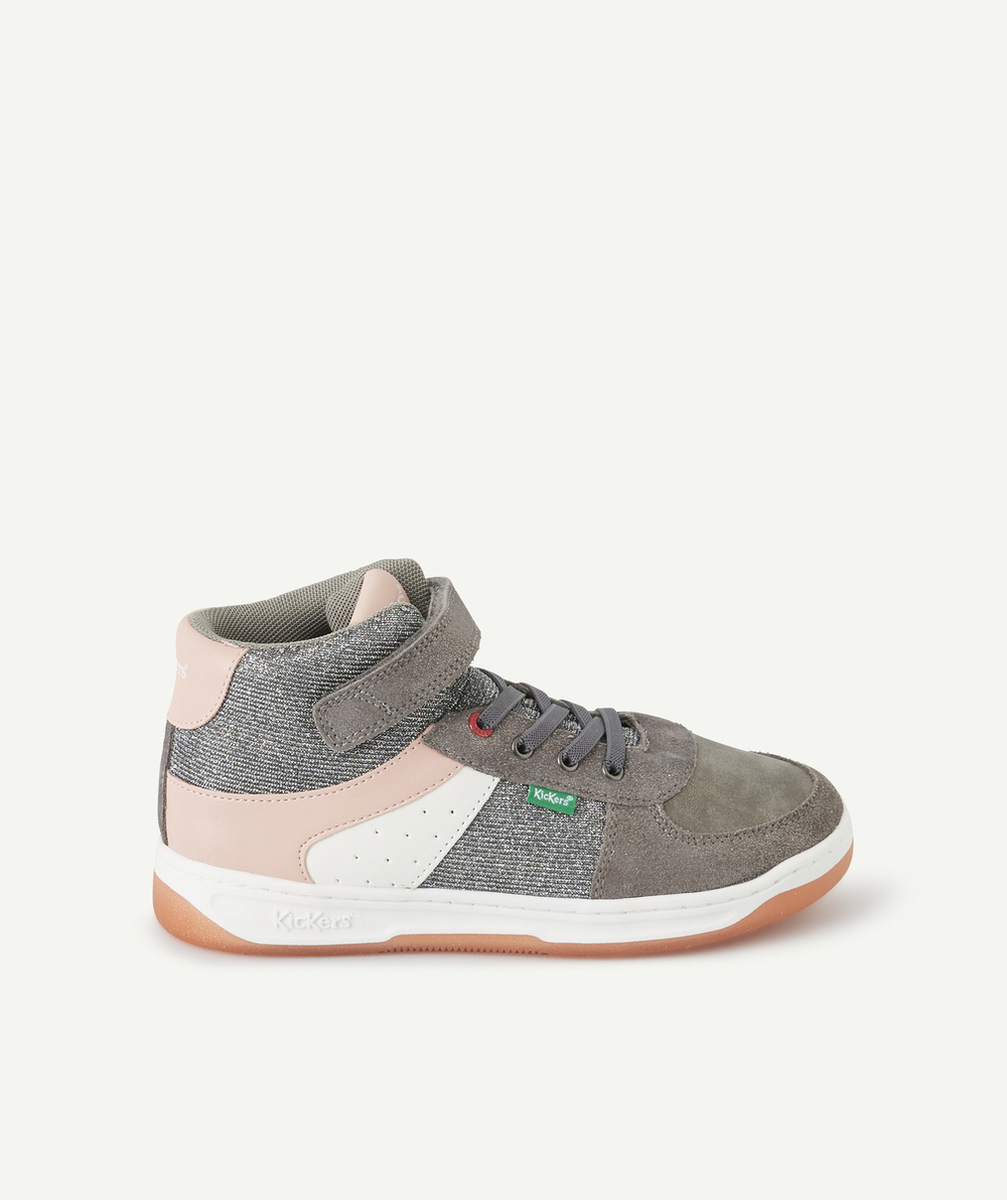 KICKERSBASKETS KICKALIEN FILLE GRIS ROSE COULEUR ARGENTÉE
