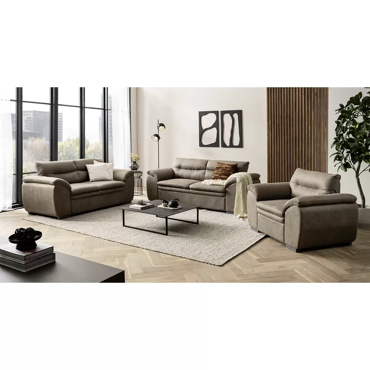 Sessel Leandra Graubraun