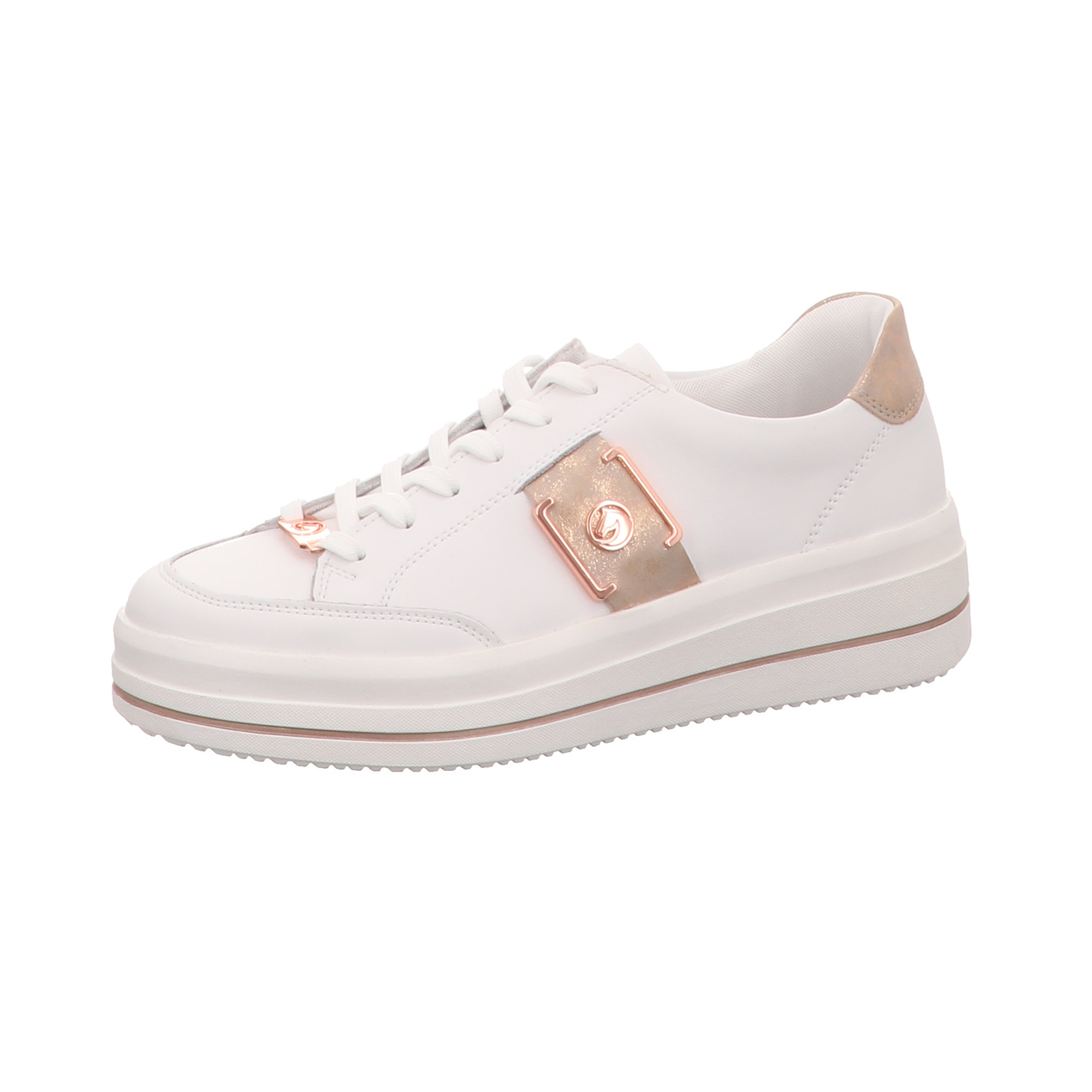 Remonte Schnürhalbschuh weiss/weiss kombi