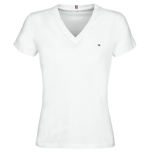 Tommy Hilfiger - HERITAGE V-NECK TEE - Blanc