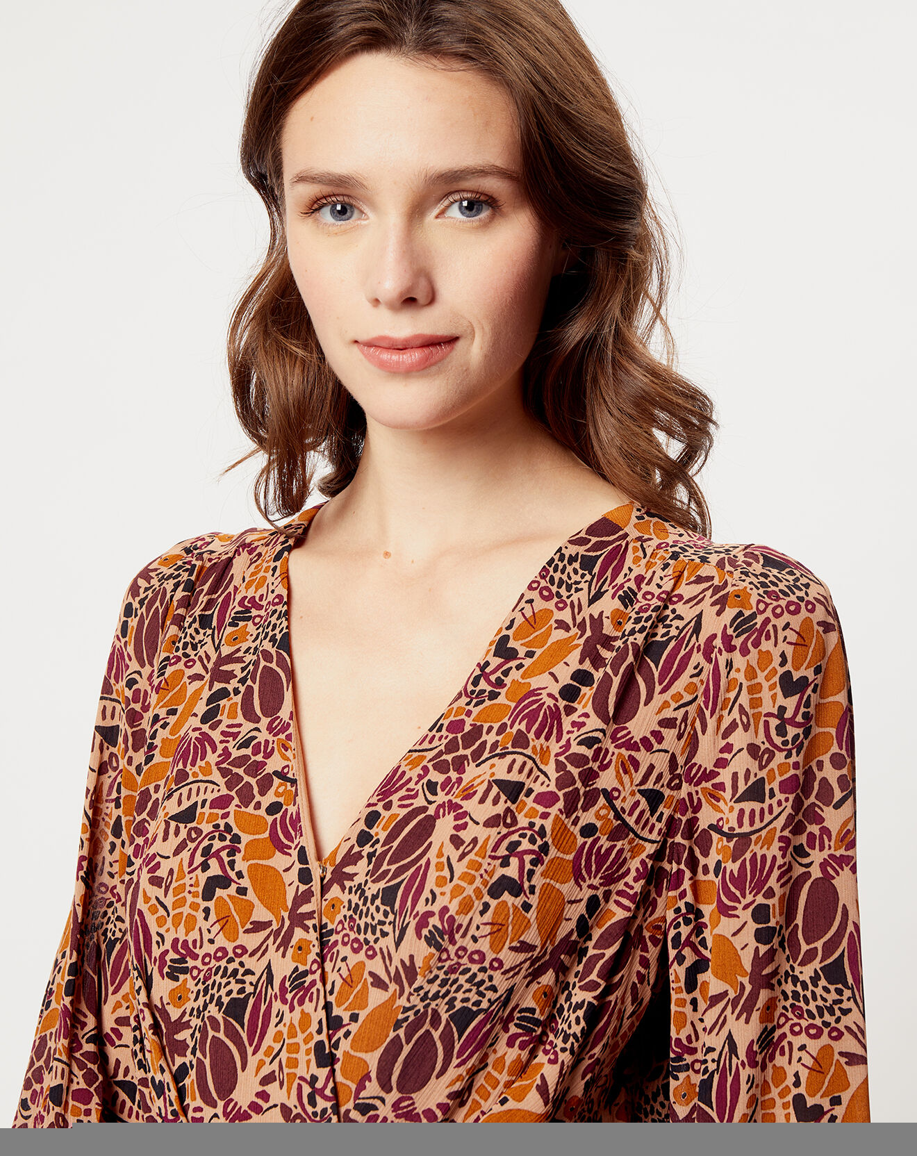 See u Soon Robe imprimée Salomé marron