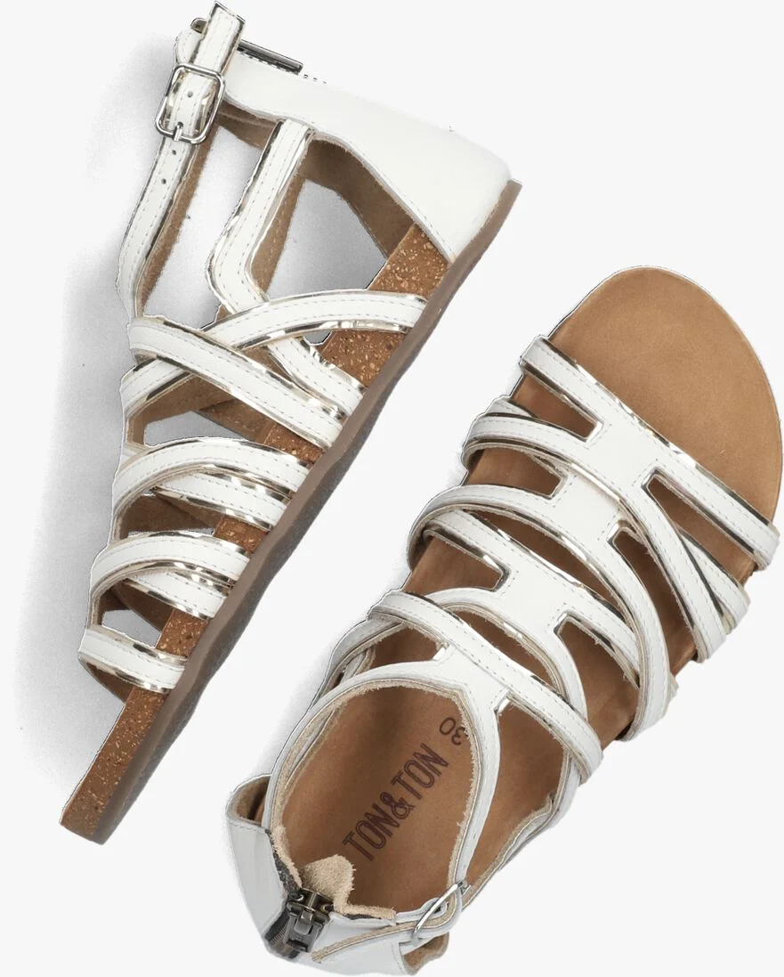 TON & TON witte ton & ton sandalen valentina