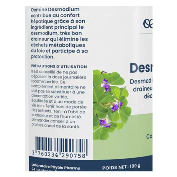 Oemine Desmodium 180 cápsulas