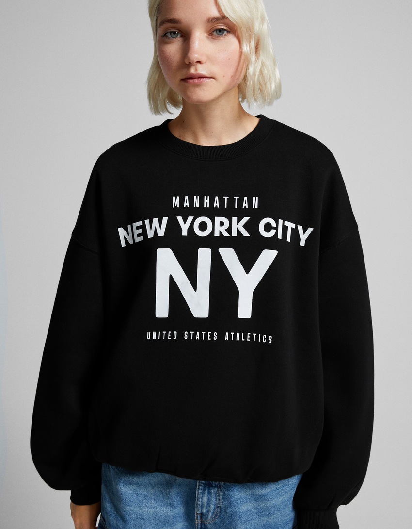 Moletom estampado oversized