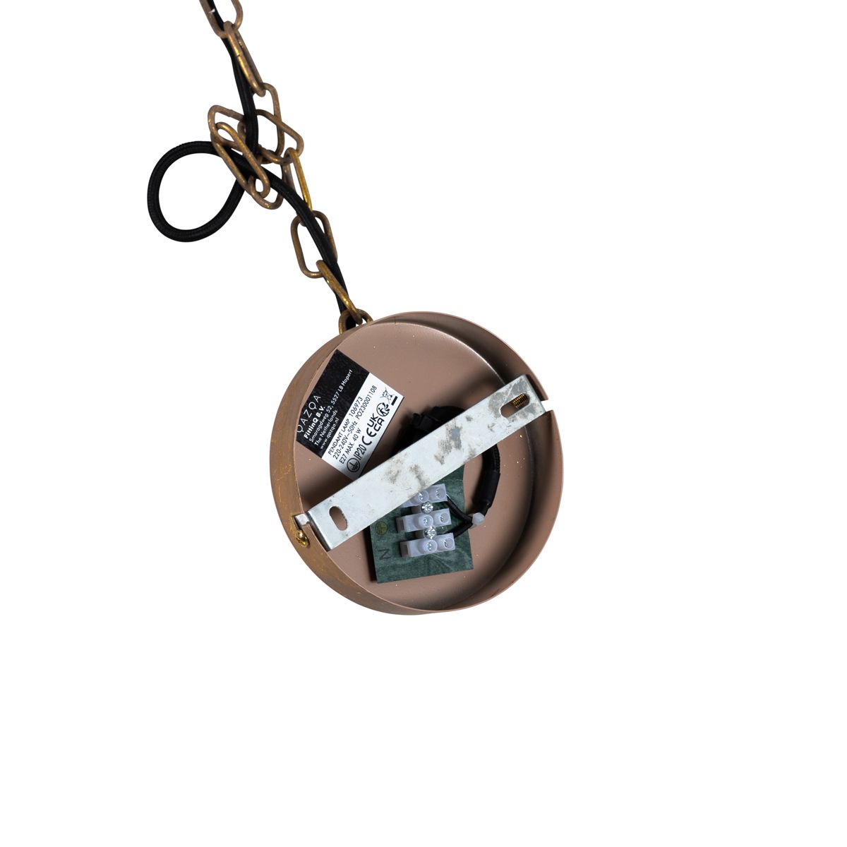Oosterse hanglamp goud met patroon 26cm - Mowgli