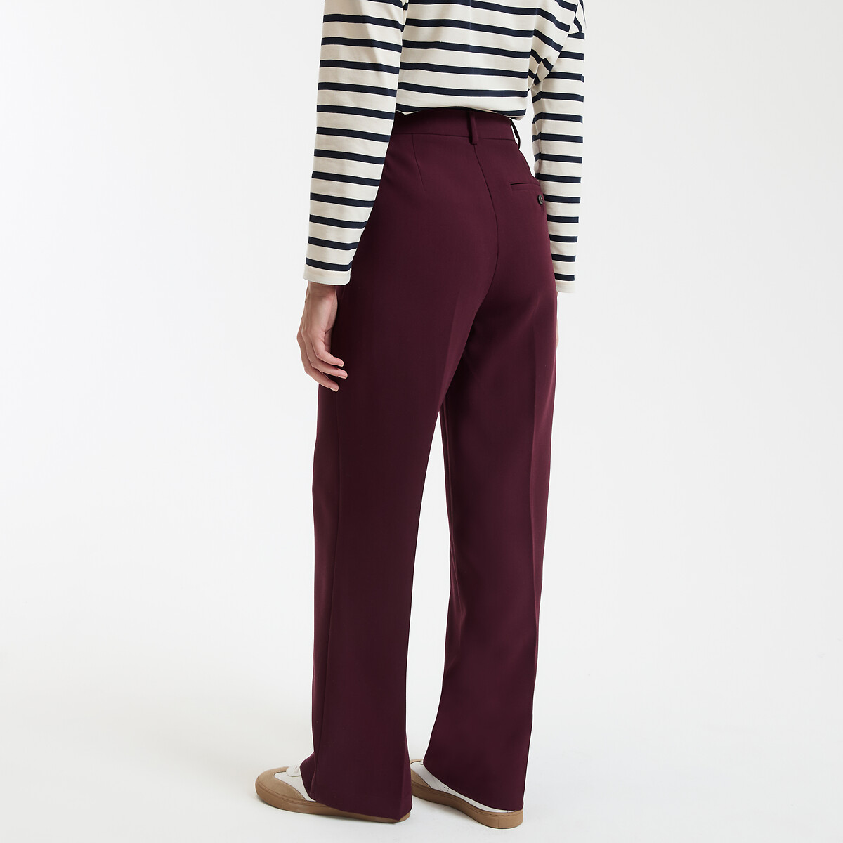 COLEÇÕES LA REDOUTE<br>Calças largas em poliviscose