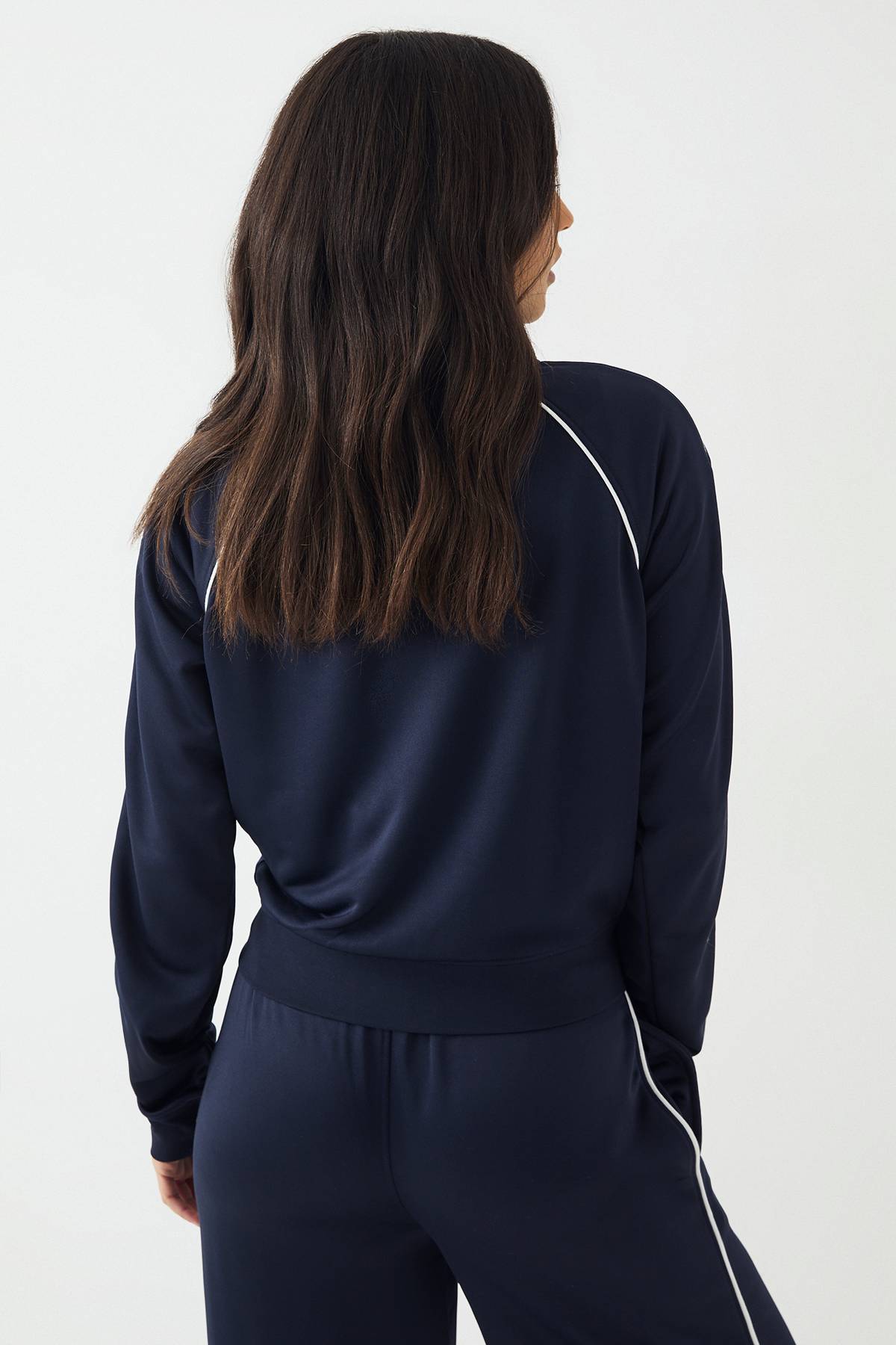 Veste de Survêtement Zippée DSGN Studio en Tricot avec Détail de Passepoil