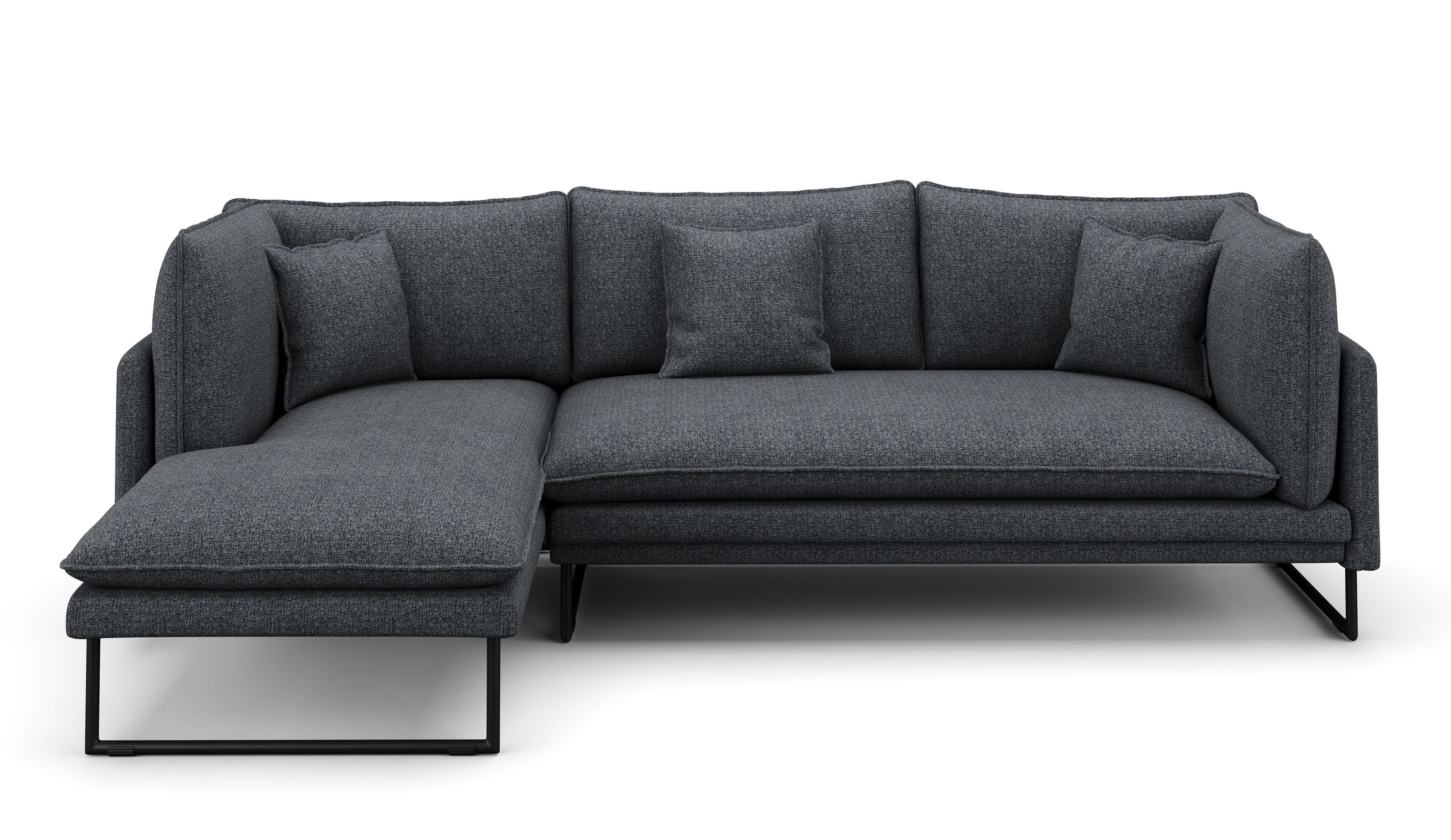 Ecksofa Bouclé MARISA links anthrazit