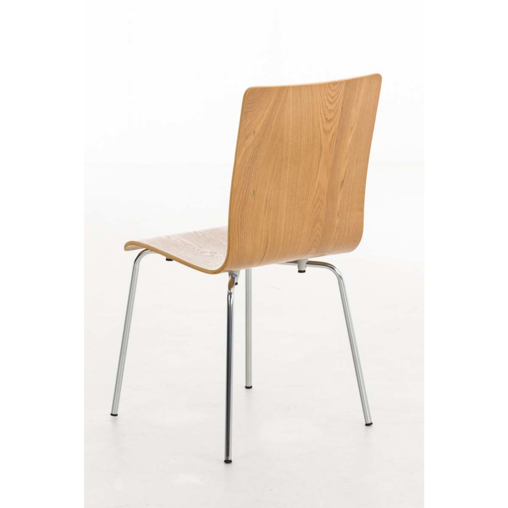 CLP Besucherstuhl Pepe I Ergonomisch Geformter Lehnstuhl Mit Holzsitz I Stabiles Metallgestell I Komfort Und Stil Mit Robuster Konstruktion