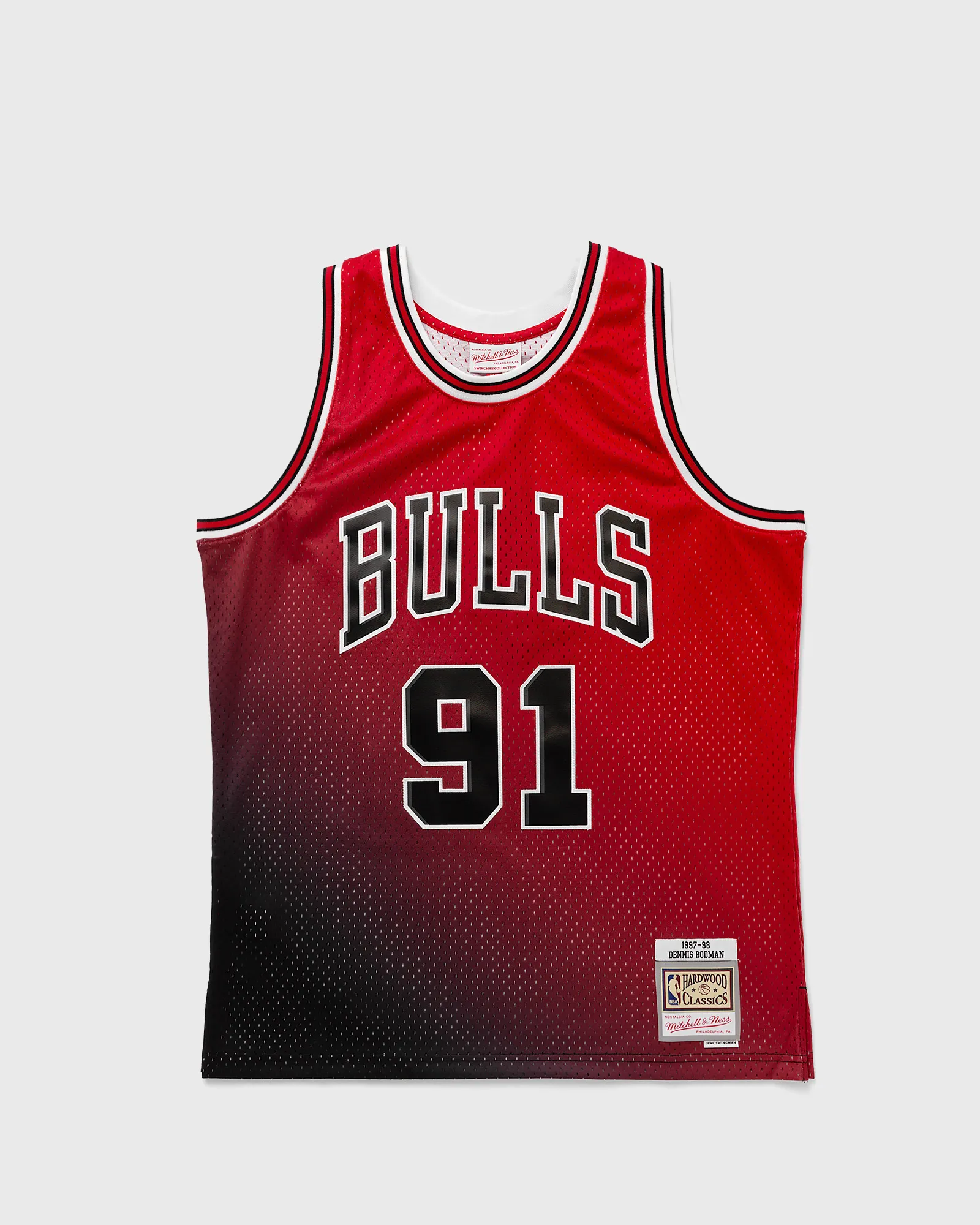 Mitchell & Ness NBA SWINGMAN JERSEY CHICAGO BULLS GOLDEN HOUR GLAZE 1997-98 DENNIS RODMAN #91