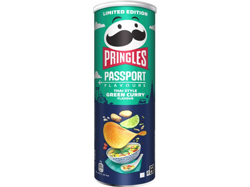 Pringles Chips Passport Thai Green Curry 165 g Knusprige Kartoffelchips