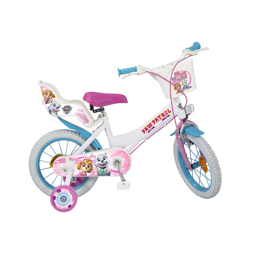 Bicicleta branca Patrulha Canina de 14 polegadas