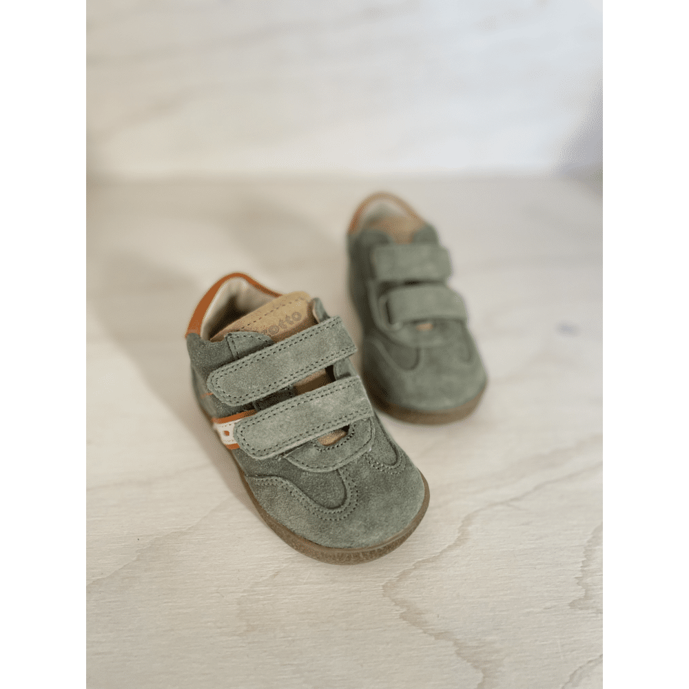 Falcotto - Stapschoentje - Suede Olive Dark Orange